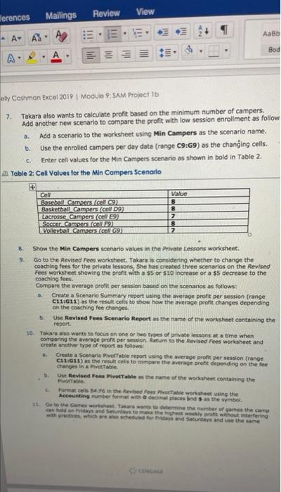 PROBLEM SOLVING . GETTING STARTED Open the fileSC_EX19_b FirstLastName_1.xlsx, available for download