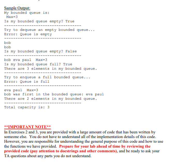 # Author of dequeue_experiment(): #---------------------------------------------------- import random import time from queues import