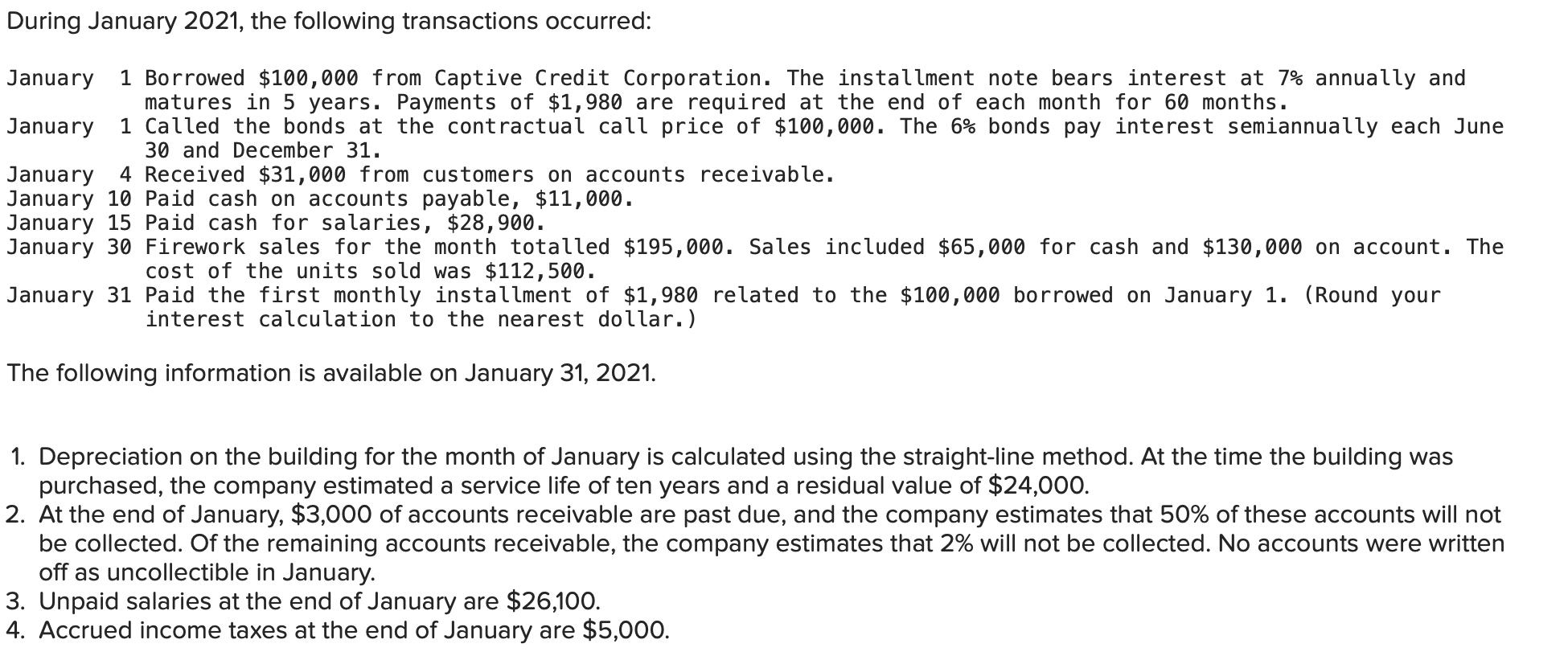 it's not complete. This is the information I have so far for
