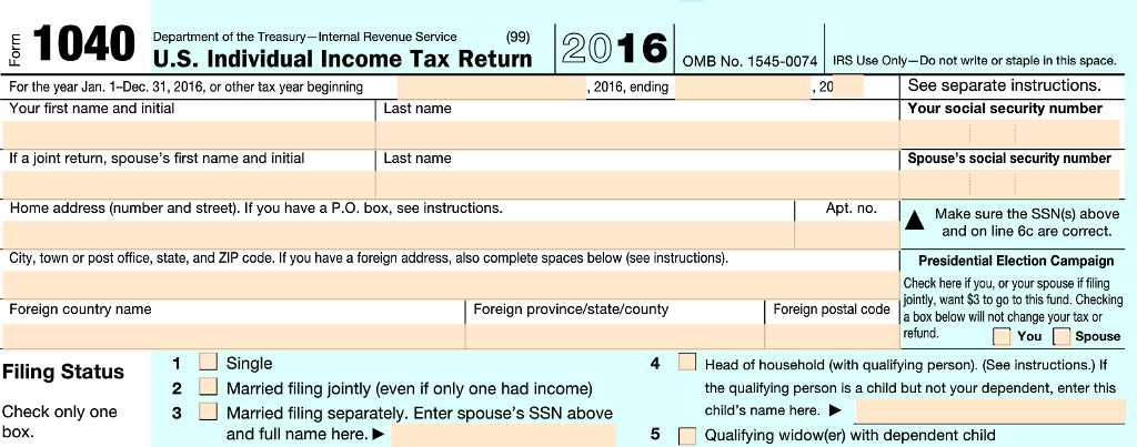 Prepare a 2016 Form 1040 for the individual below. Also prepare Schedules