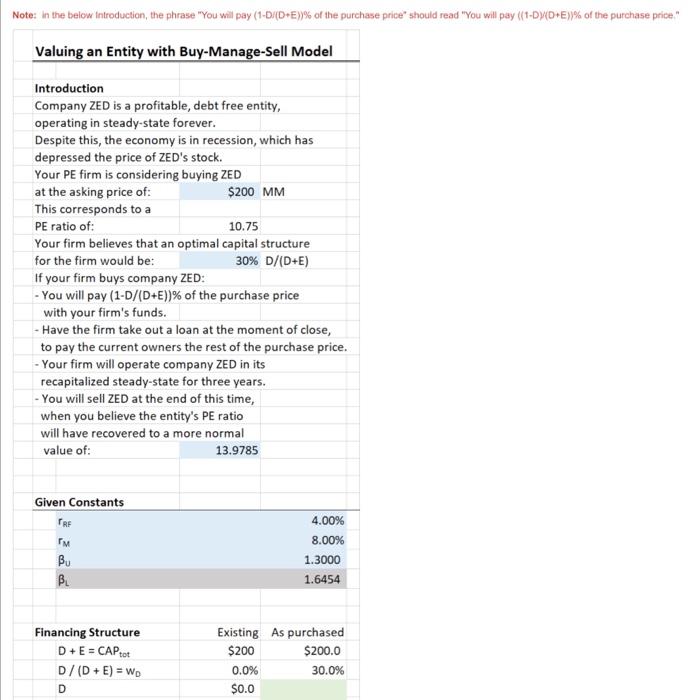 Note: In the below Introduction, the phrase "You will pay (1-D/{D+E9%