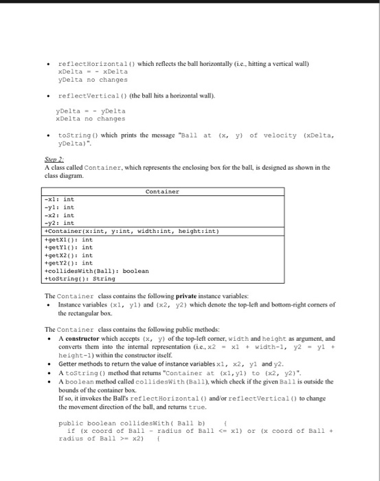UML representation of the classes is given below, with description of the