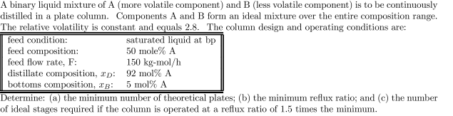  Please answer with detail: Determine: (a) the minimum number of theoretical