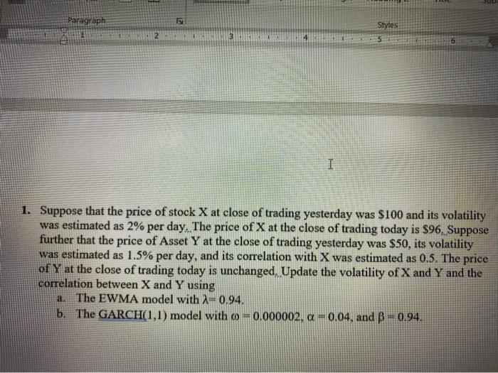  Paragraph Styles 5 2 1 MI 3 6 I 1. Suppose