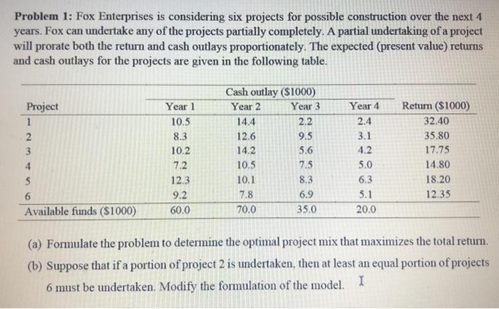 please show step by step procedure using excel sheet Problem 1: