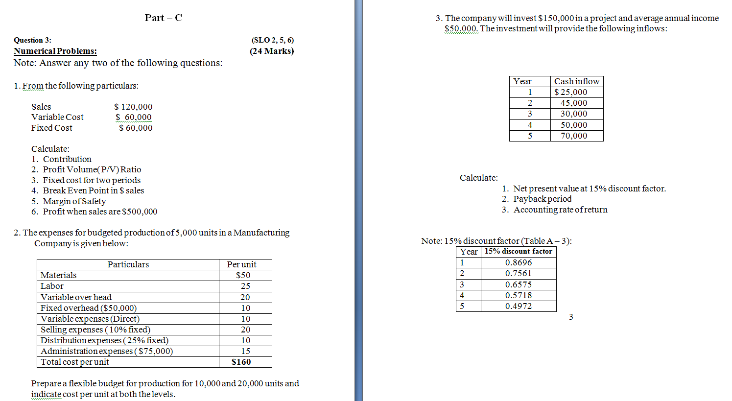 Course Code : ACCT: 230 Course Name : Introduction to Managerial Accounting