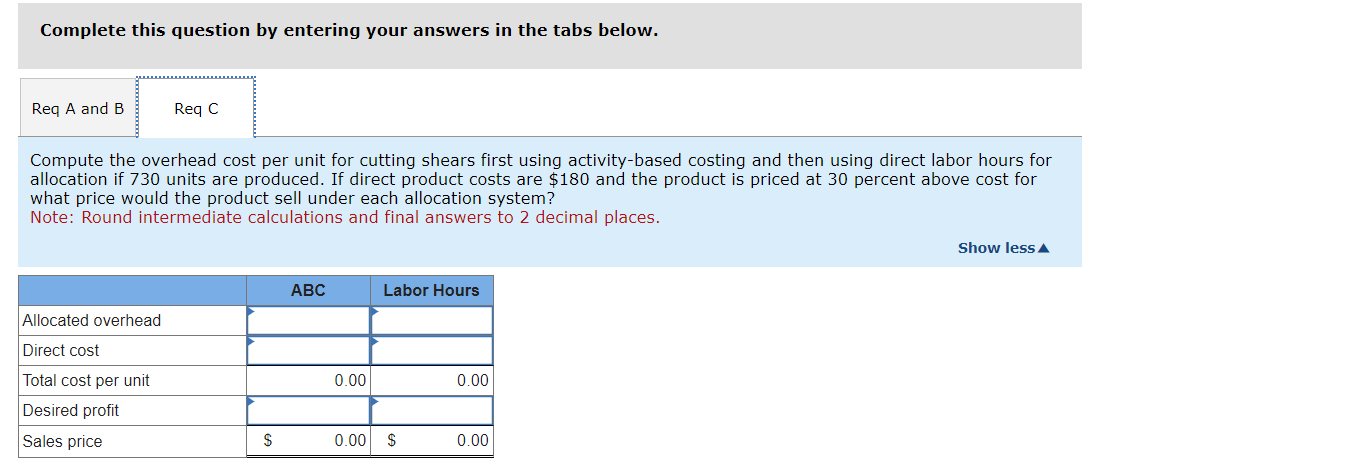 produces commercial gardening equipment. Since production is highly automated, the company allocates