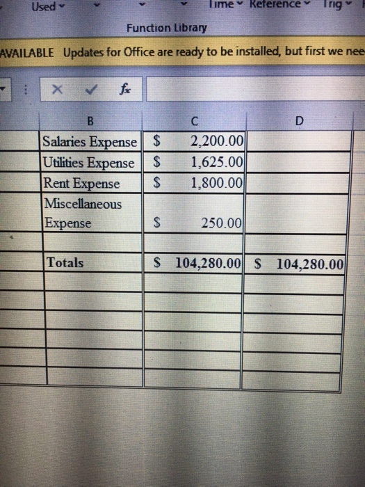 TWO: Prepare the Adjusted Trial Balance Use the templates in the Excel