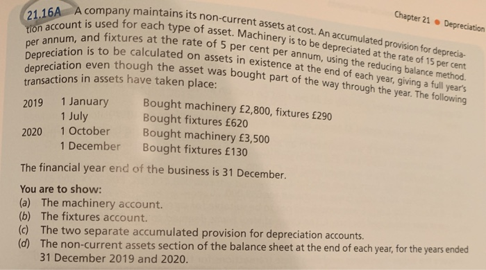 years and then scrapped. Show your calculations of the amount of depreciation
