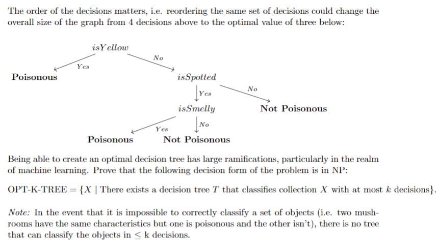 boolean tests t1, t2, .. tm to classify a set of objects