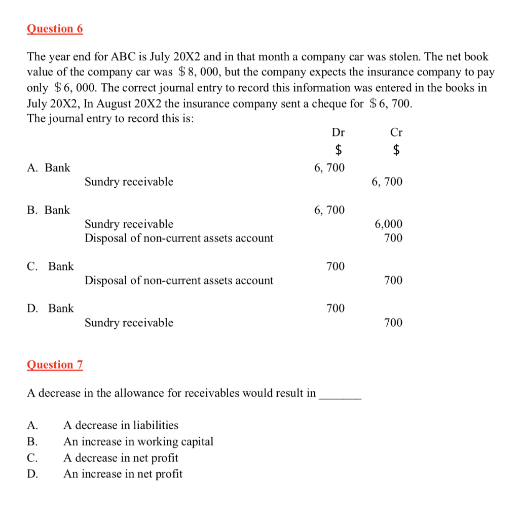 Just a few multiple choice question, please give me the answer as