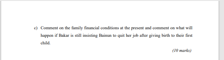 late 30's. Bakar is an internal audit manager and Bainun work as