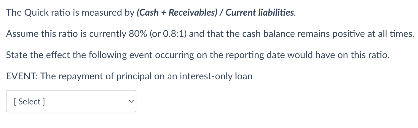 remains positive. State the effect the following event occurring on the reporting