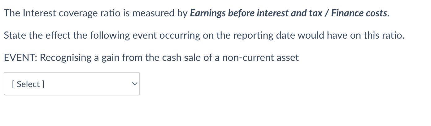 date would have on this ratio. EVENT: The credit purchase of inventory