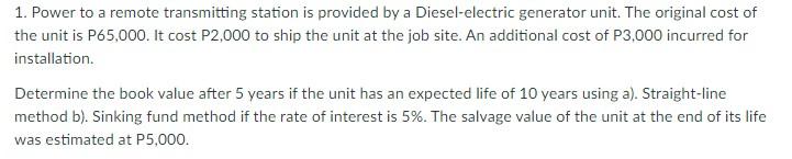 1. Power to a remote transmitting station is provided by a