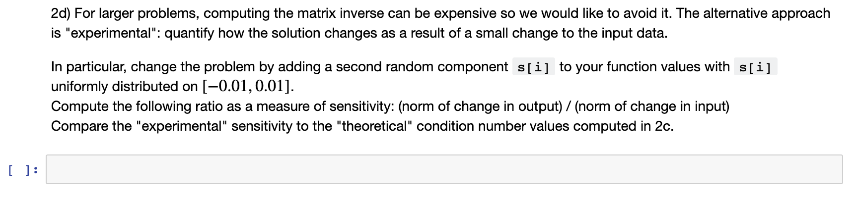 class.) Your function's input should include an array of input values and