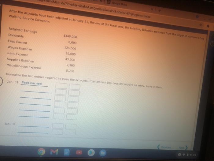  Main.doFinvokeretakeAnsignmentSession octor Binprogress-false After the accounts have been adjusted at January