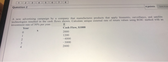  2 3 4 5 6 8 Question 2 4 points Suve