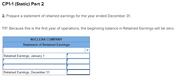 December 31 or For the Year Ended December 31 Dropdown 2: Add: