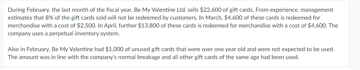 Please give the correct answer for this, Thanks During February, the last