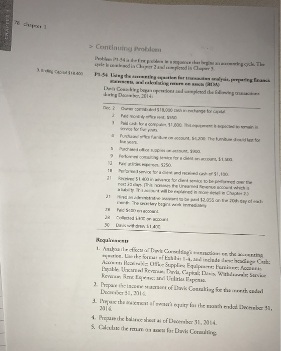  78 chapter 1 > Continung Problem Problem P1-54 is the first