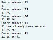 array to solve the following problem: Write an application that inputs five