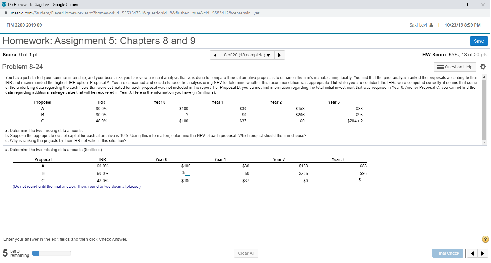 - O X Do Homework - Sagi Levi - Google Chrome
