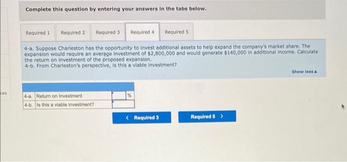 Income, Hurdle Rates [LO 10-4, 10-5) The following is partial information for