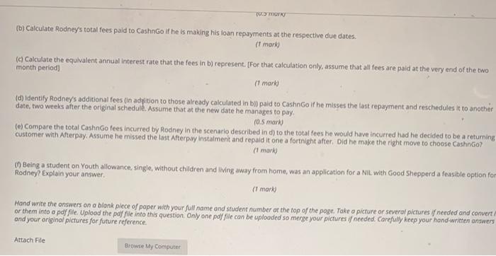 to work. The car repair cost was not expected and Rodney needed