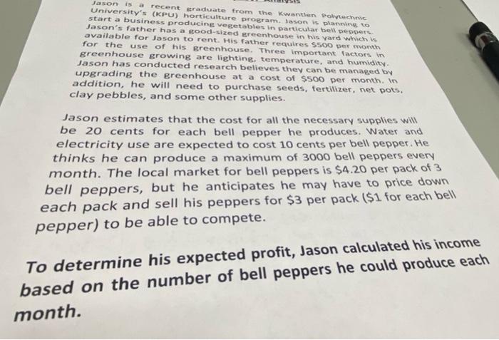 acct 30 please explain and solve briefly Jason is a recent graduate