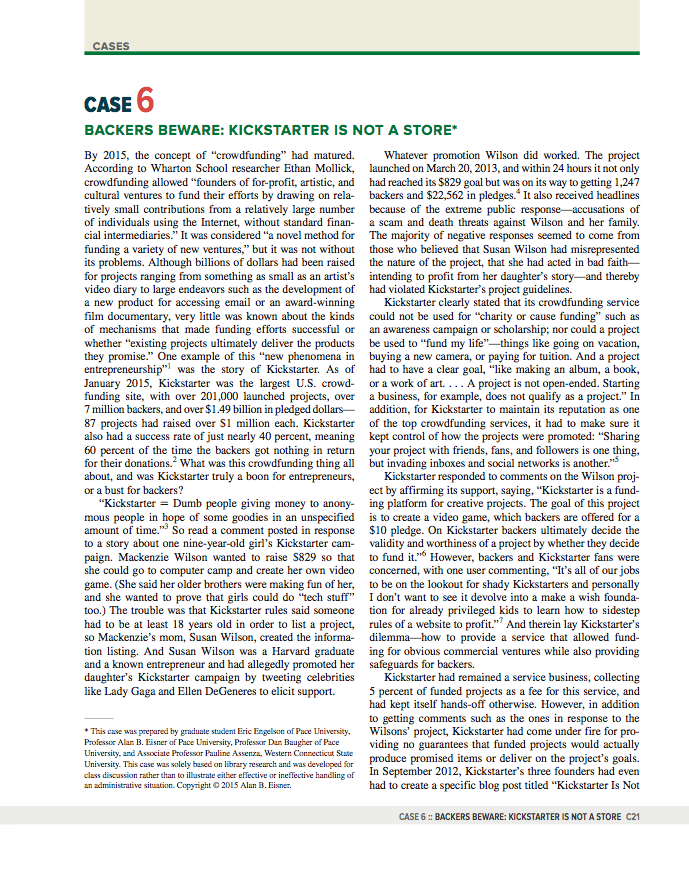 Please read the case study below and then answer the question: Would