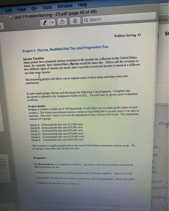  Edit View Go Tools Window Help b Unit 1 Problem Solving