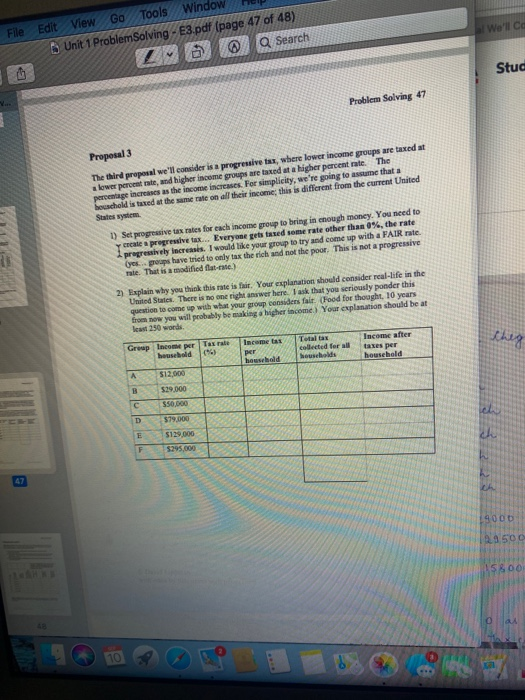 45 Project 1: Flat tax, Modified Flat Tax, and Progressive Tax. Income