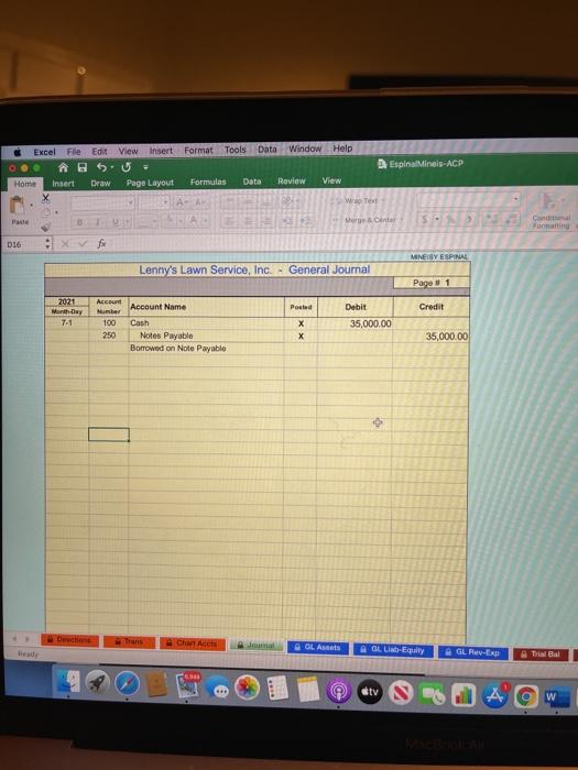 & Center x fx Lenny's Lawn Service, Inc. - Transactions - Additional
