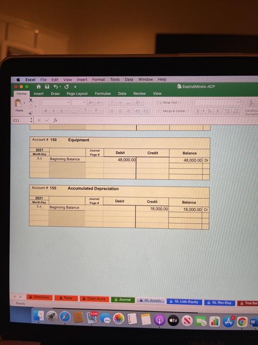 an example of how to journal and post a transaction--the transaction has