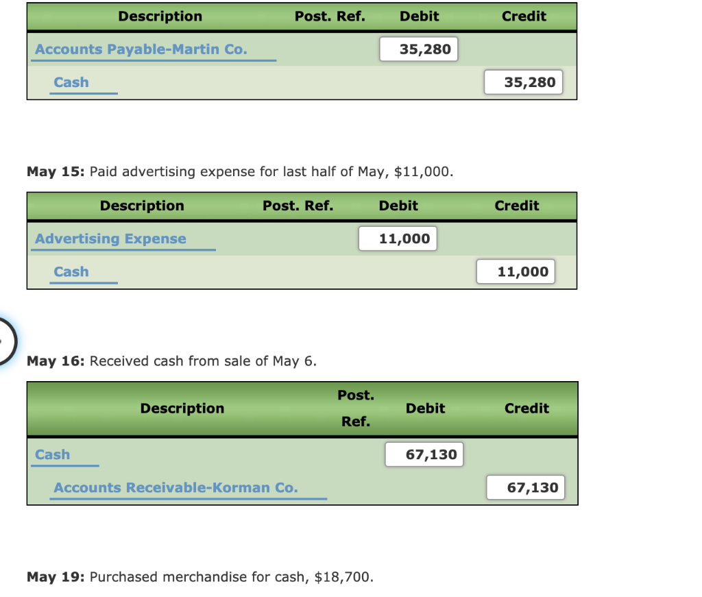 blank. Palisade Creek Co. Unadjusted Trial Balance May 31, 2019 Debit Balances