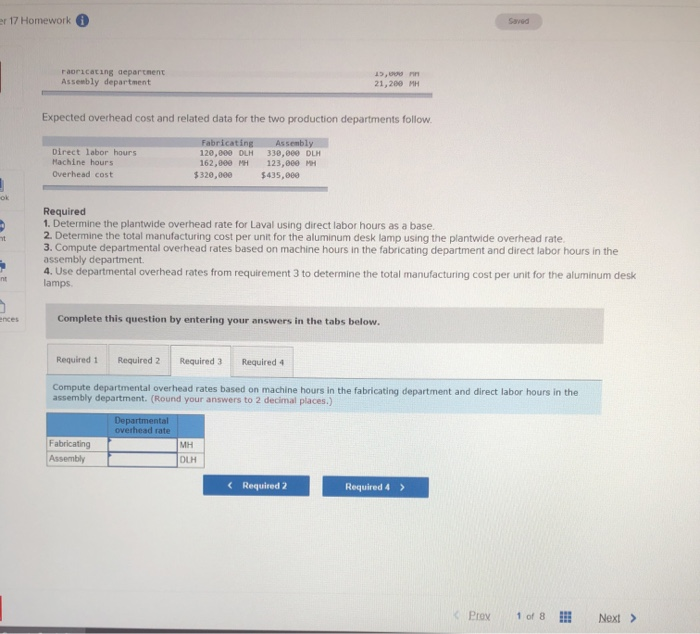 lamp. This lamp is made from components shaped in the fabricating department
