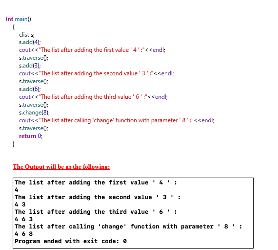 defining the following functions: 1- void add (int item); This function inserts