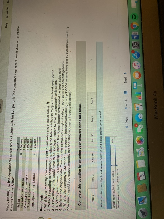  Help Seve & Ext Su statement is as follow: Magic Realm,