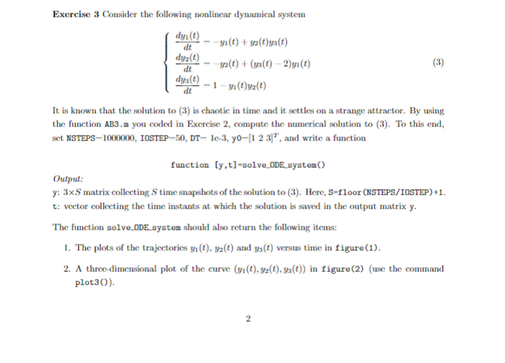 1, 2, AND 3!!! PLEASE DO ALL, THANK YOU. Exercise 1 Write