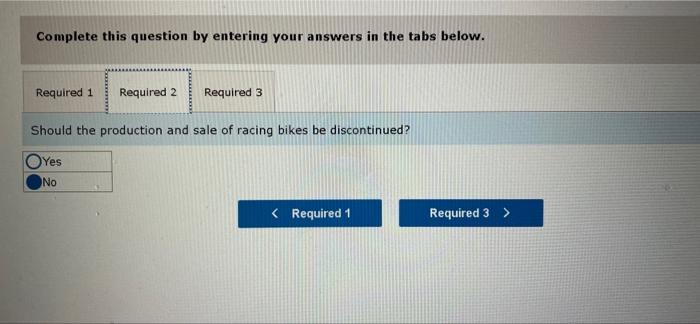 and a racing bike Data on sales and expenses for the past