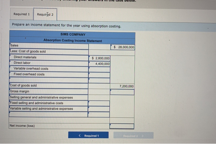 1, 2019. Its cost and sales information for this year follows. $