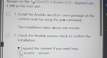  Remain on the _ CentOS 9 Stream (CLI)- Applied Labs EVM