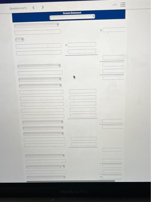 Corps general ledger are presented below for the year ended December 31,