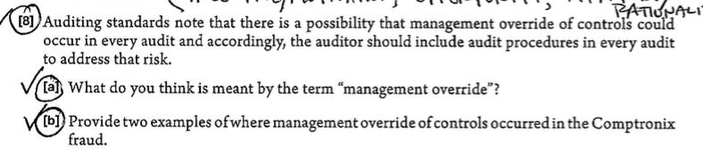 BATIONALI (81 Auditing standards note that there is a possibility that