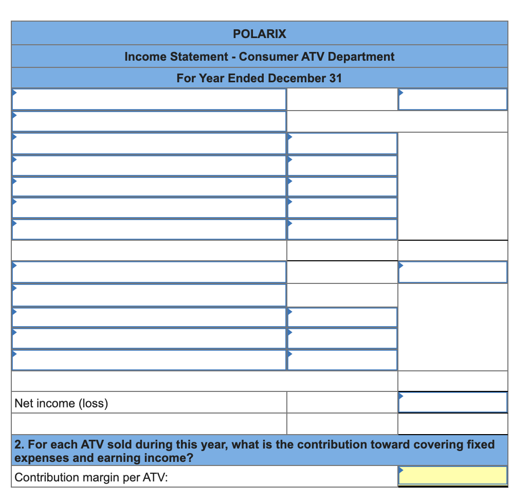 the contribution margin format. (Do not round intermediate calculations. Round contribution margin