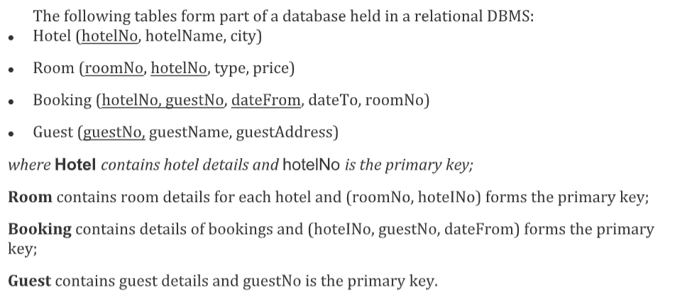 Given the information below generate the relational algebra, tuple relational calculus, and