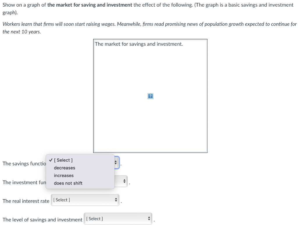 rate (percent per year) Show on a graph of the market for