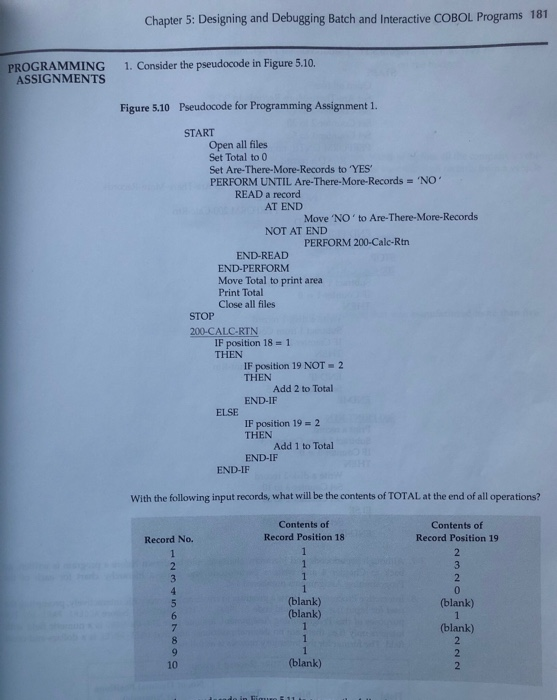  Chapter 5: Designing and Debugging Batch and Interactive COBOL Programs 181