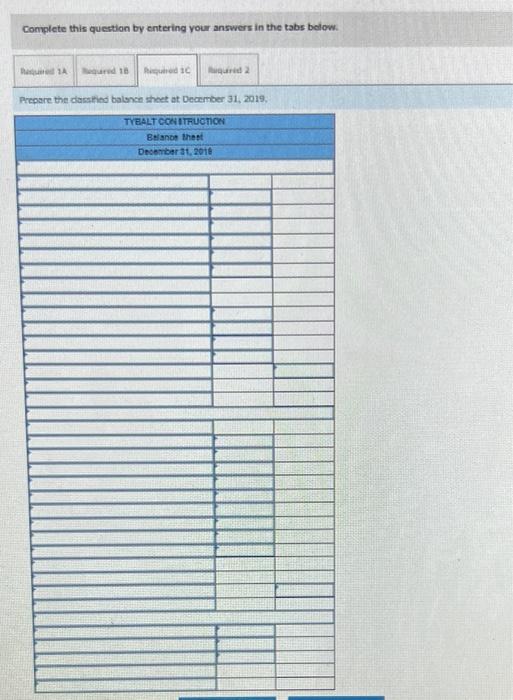 was $122,000 Required: 10. Prepare the income statement for the calendar-year 2019